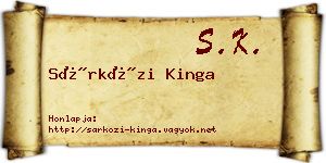 Sárközi Kinga névjegykártya